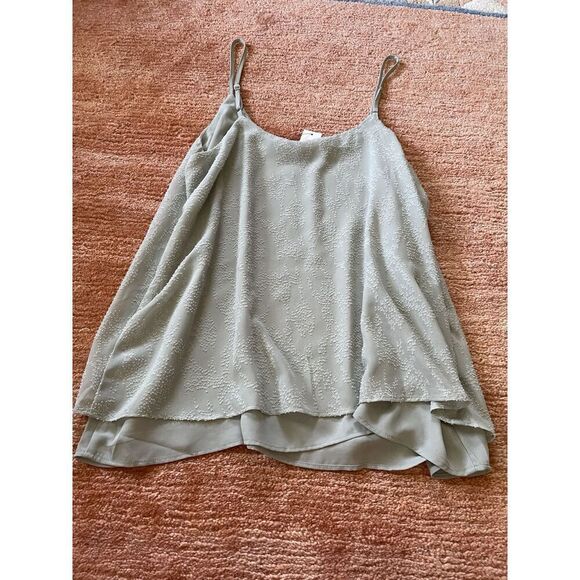 NWT Francesca’s Collection MI AMI Textured Women’s Tank Top Green XL - Picture 8 of 8